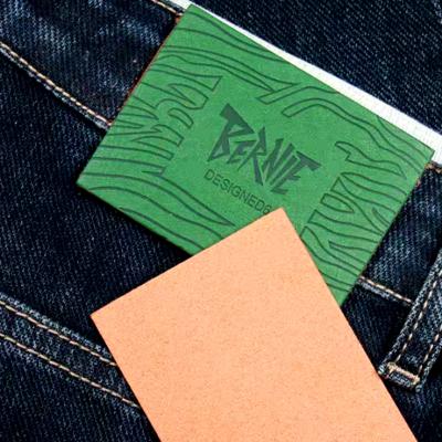 Recycled label leather